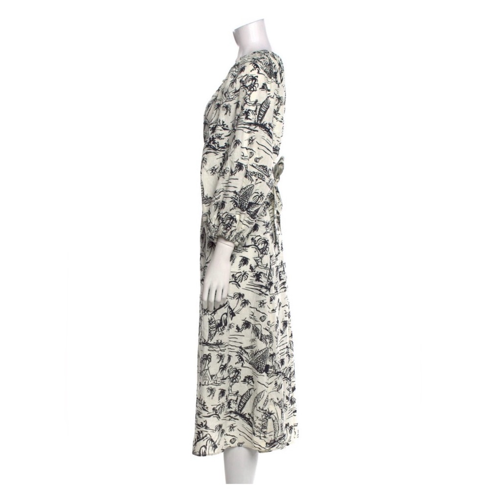 THE GREAT. Black and Cream Scenic Print Dress - Picture 2 of 7